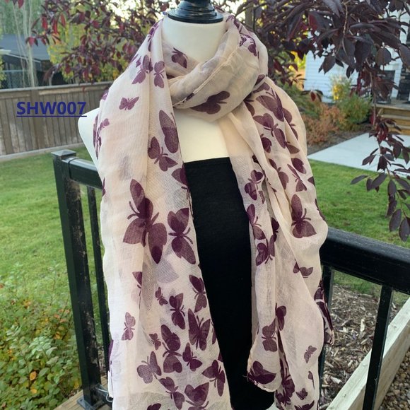 Ladies scarf - beautiful butterfly designs - Picture 5 of 6